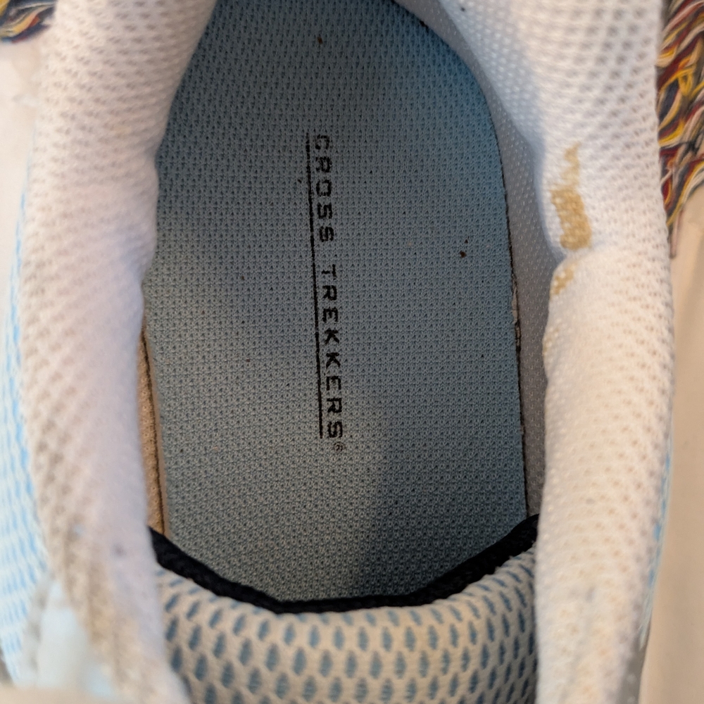 Cross Trekkers Running Shoes in Light Blue and White, Women's 12 - Picture 8 of 10